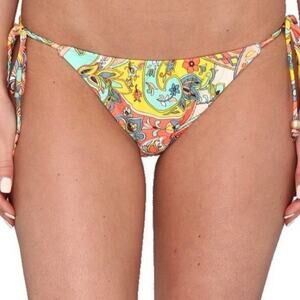 SHOSHANNA Bikini Bottoms Extra Small Paisley Floral String Neon Beach Swim NWT